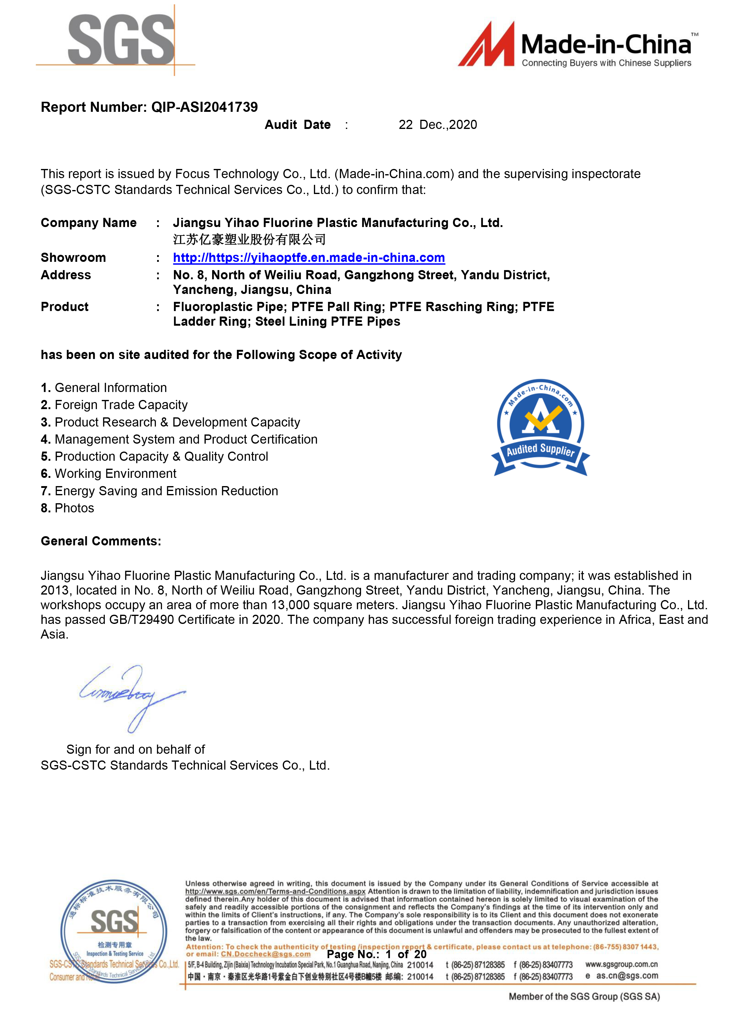 Audit Report Sample(Rev.3)